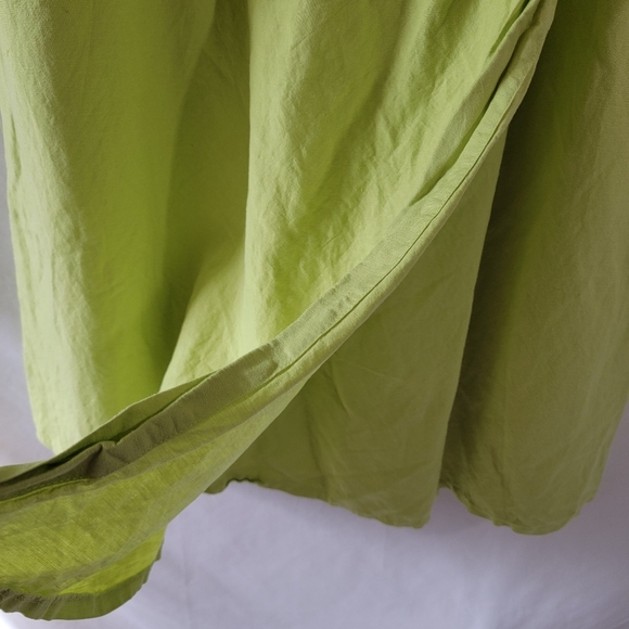 Jessica London Dress + Blouse Twinnie Set 22 Green Hawaiian Tropical Linen Blend - Picture 8 of 13